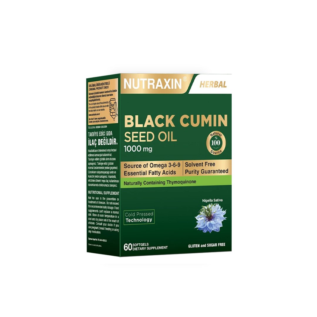 Nutraxin Çörek Otu Yağı 1000 mg 60 Kapsül - Nutraxin