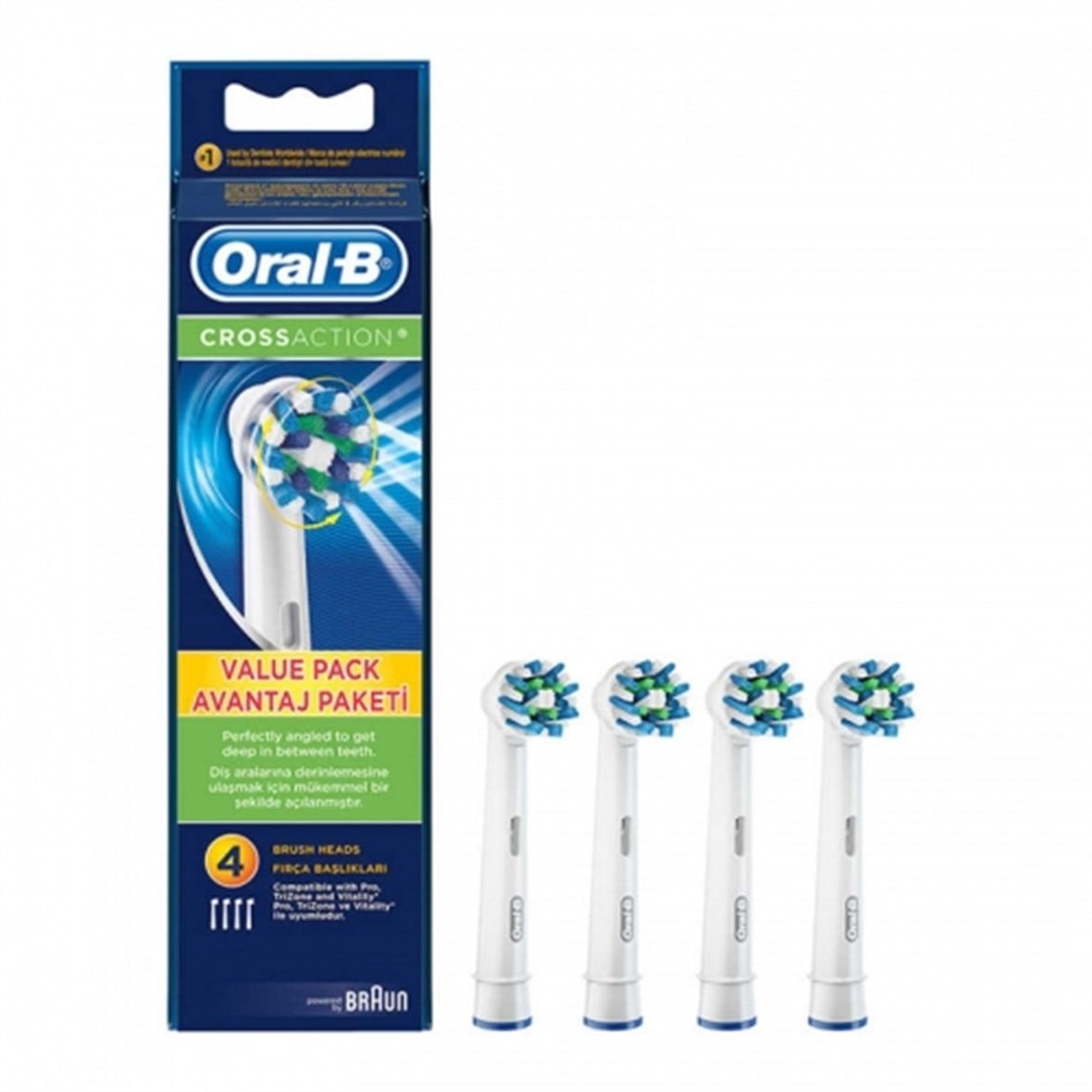 Oral-B Diş Fırçası Yedek Başlığı Cross Action 4 Adet - Oral-b
