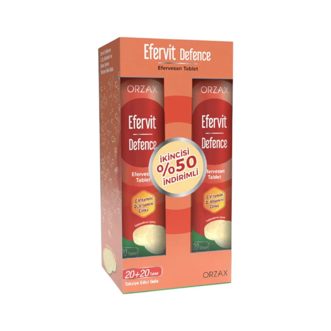 Orzax Efervit Defence 20 Efervesan Tablet İkincisi %50 İndirimli - Efervit