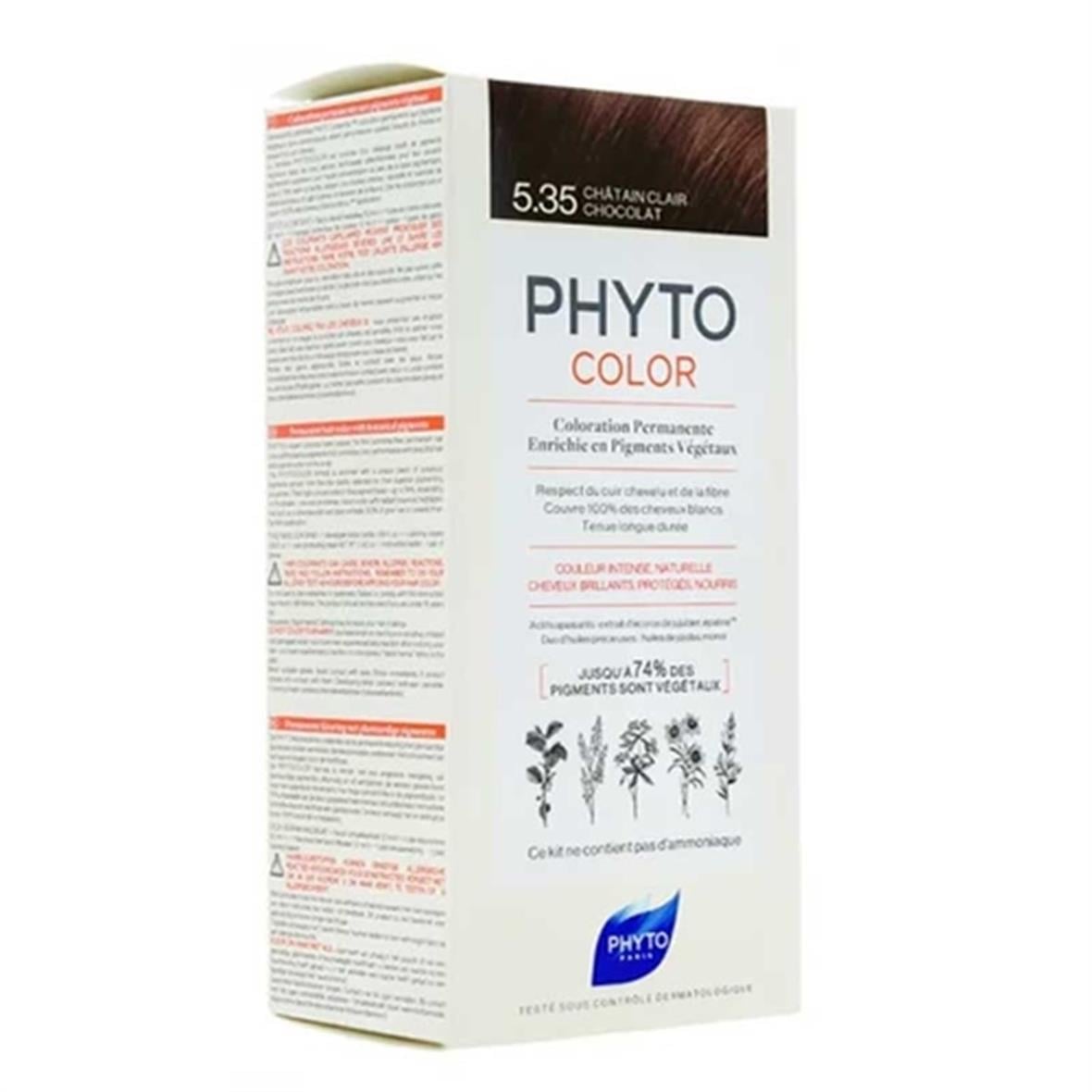 Phyto Phytocolor Bitkisel Saç Boyası 5.35 - Açık Kestane Dore Akaju Yeni Formül - Phyto Saç Bakım