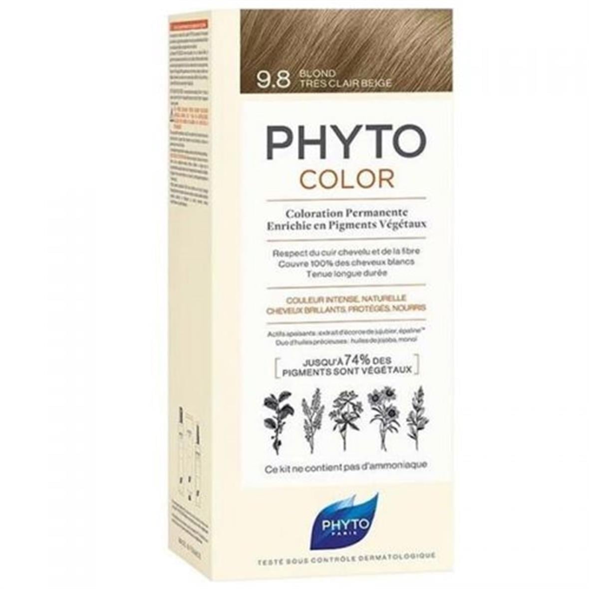 Phyto Phytocolor Bitkisel Saç Boyası 9.8 - Açık Sarı Bej Yeni Formül - Phyto Saç Bakım
