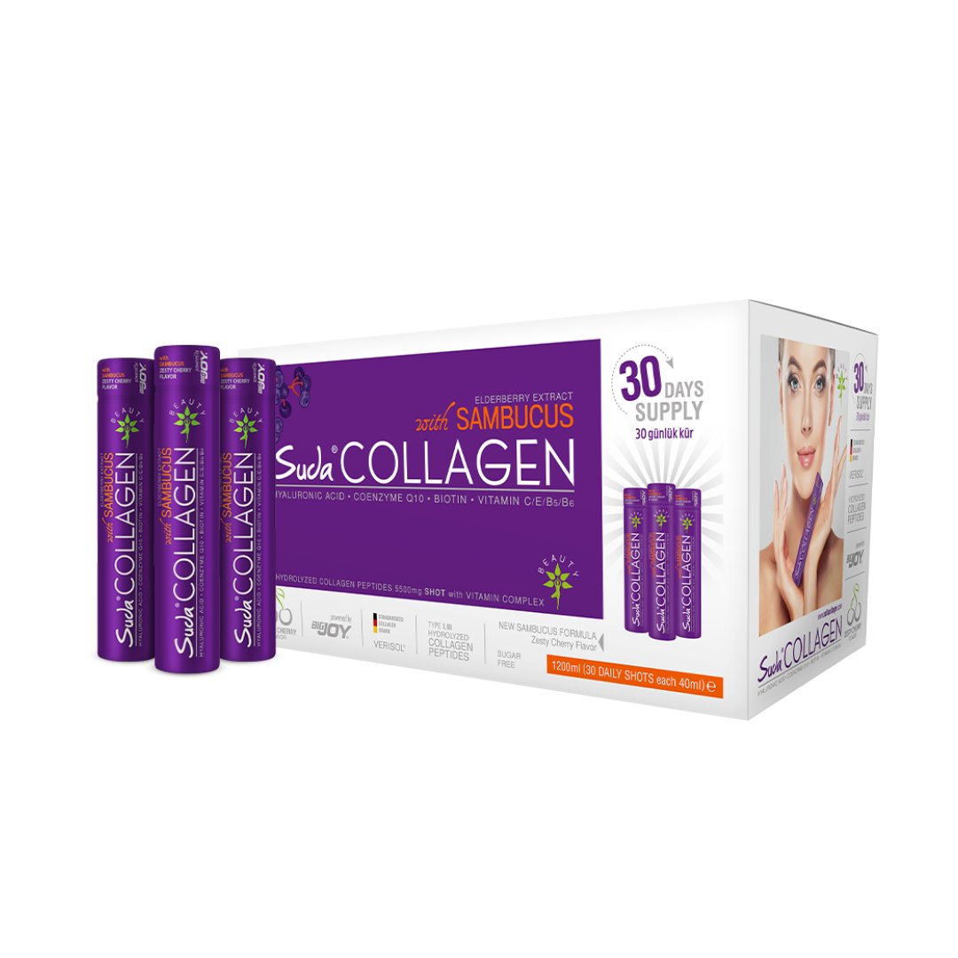 Suda Collagen MultiForm Vişne Aromalı 30 x 40 ml Shot - Suda Collagen
