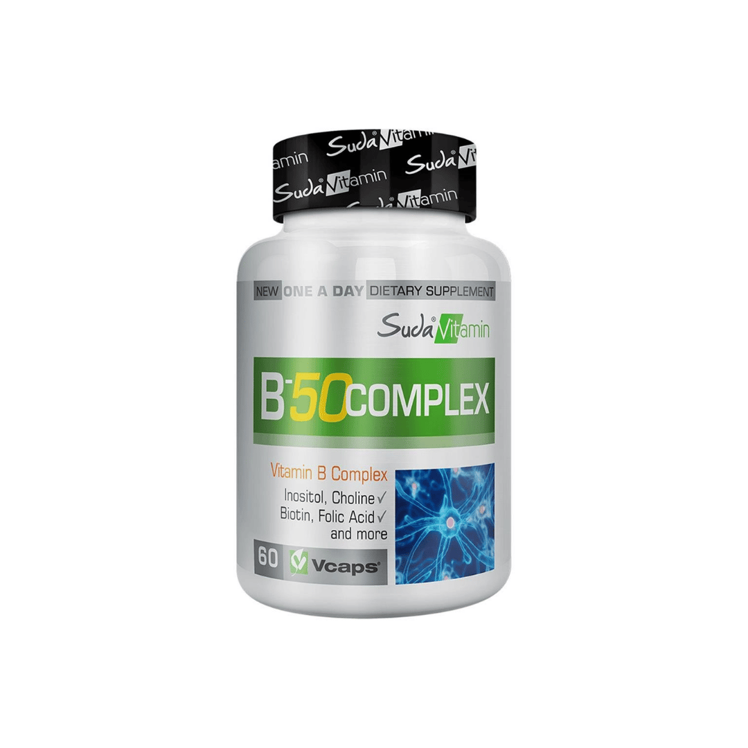 Suda Vitamin B-50 Complex 60 Bitkisel Kapsül - Suda Vitamin