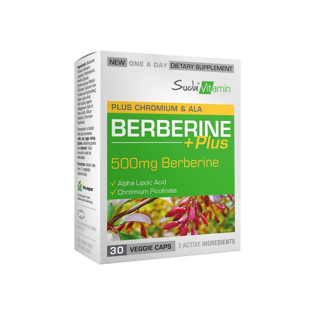 Suda Vitamin Berberine Plus 30 Bitkisel Kapsül - Suda Vitamin
