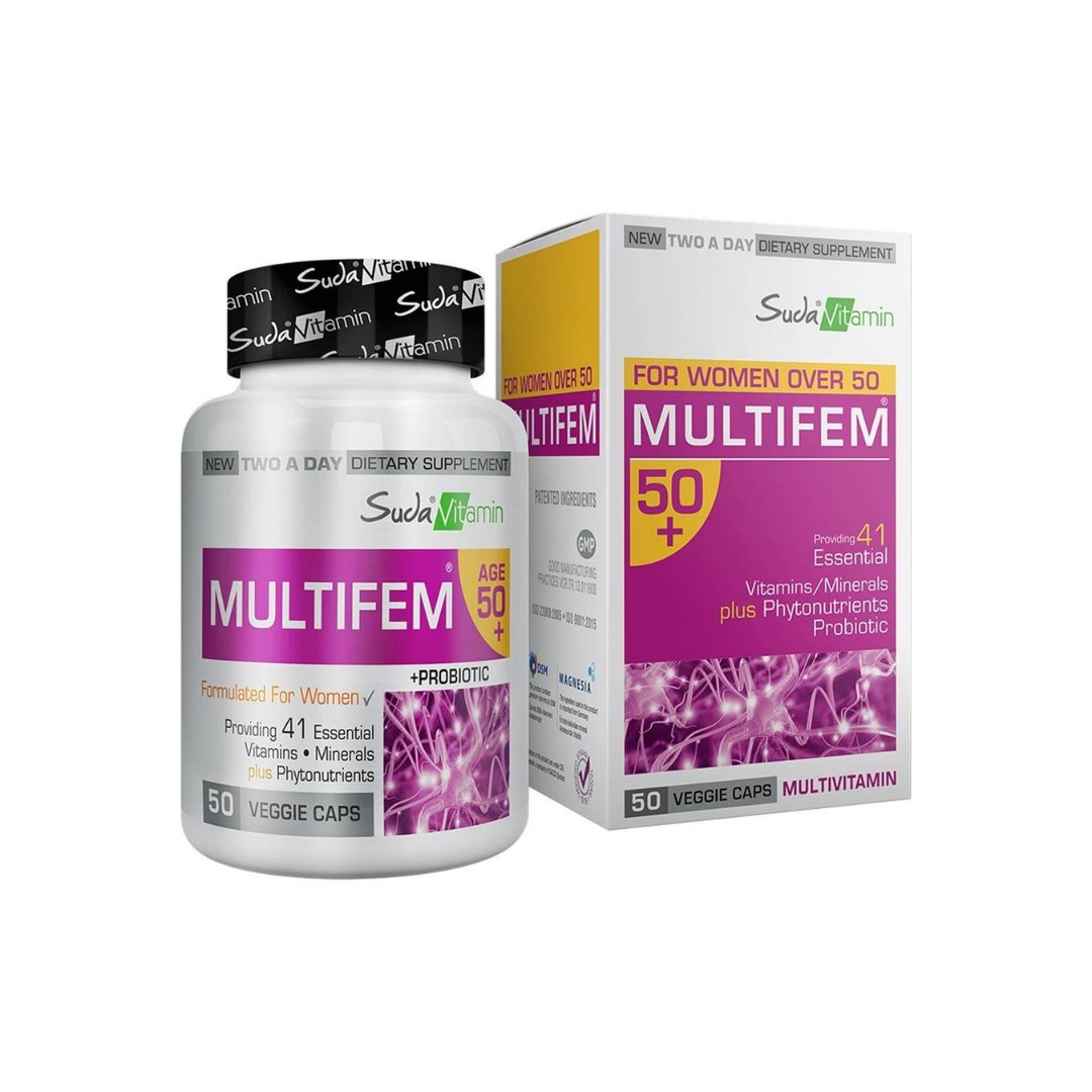 Suda Vitamin Multifem 50+ Womens Multivitamin 50 Bitkisel Kapsül - Suda Vitamin