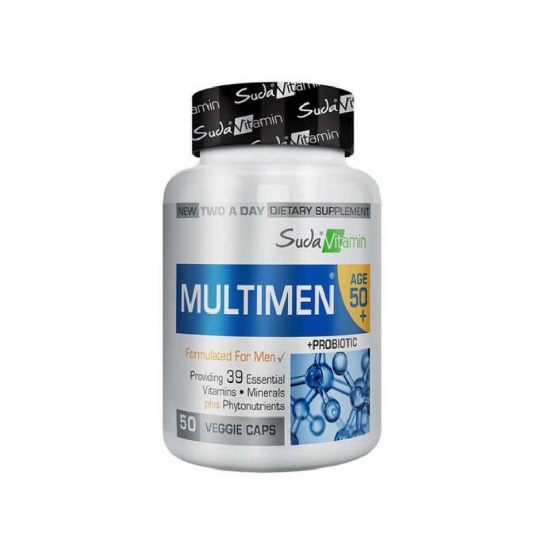 Suda Vitamin Multimen 50+ Mens Multivitamin 50 Bitkisel Kapsül - Suda Vitamin