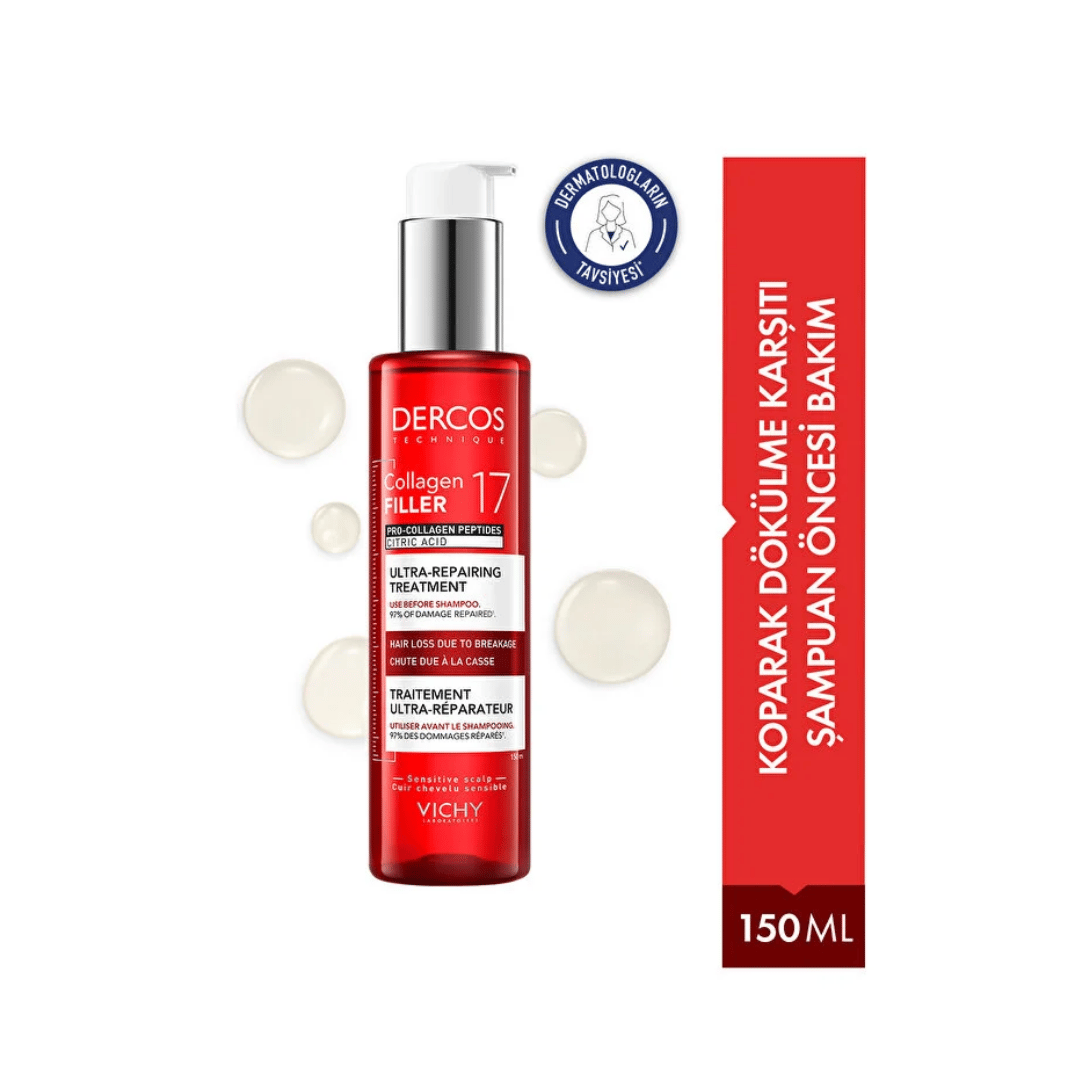 Vichy Dercos Collagen 17 Filler Şampuan Öncesi Bakım 150 ml - Vichy