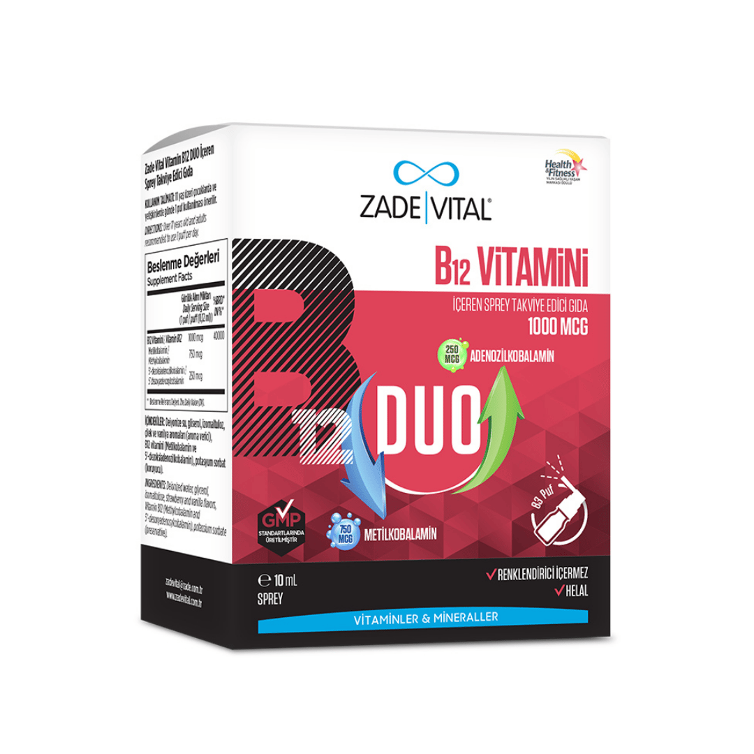 Zade Vital B12 Vitamini Duo 1000 mcg Sprey 10 ml - Zade Vital