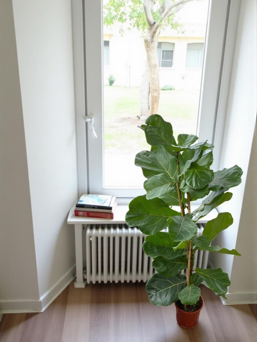 Ficus Lyrata - Keman Yapraklı Kauçuk 2 Gövdeli 140 - 150 Cm