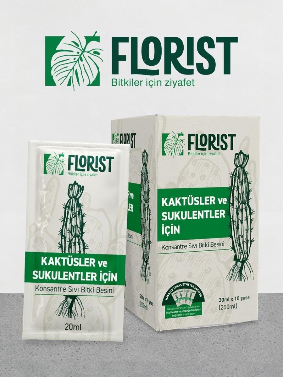 Florist Şaseli Kaktus ve Sukulent Bitkiler İçin Sıvı Bitki Besini
