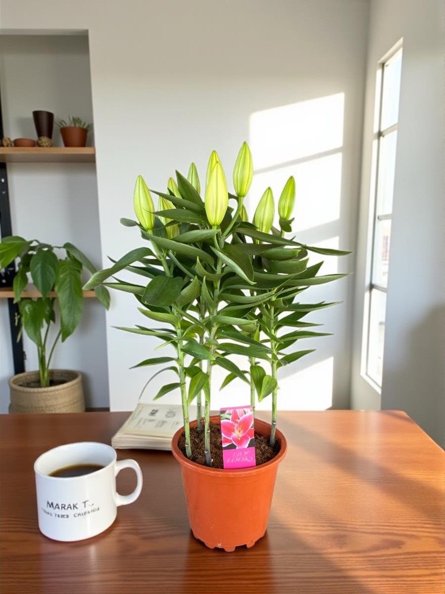 Kokulu Lilyum Saksı Çiçeği- Kazablanka Zambak 