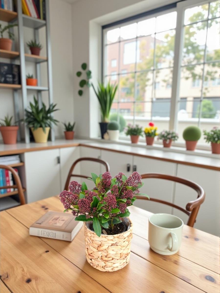 Skimmia Japonica Rubelle Kırmızı Köpük Çalısı