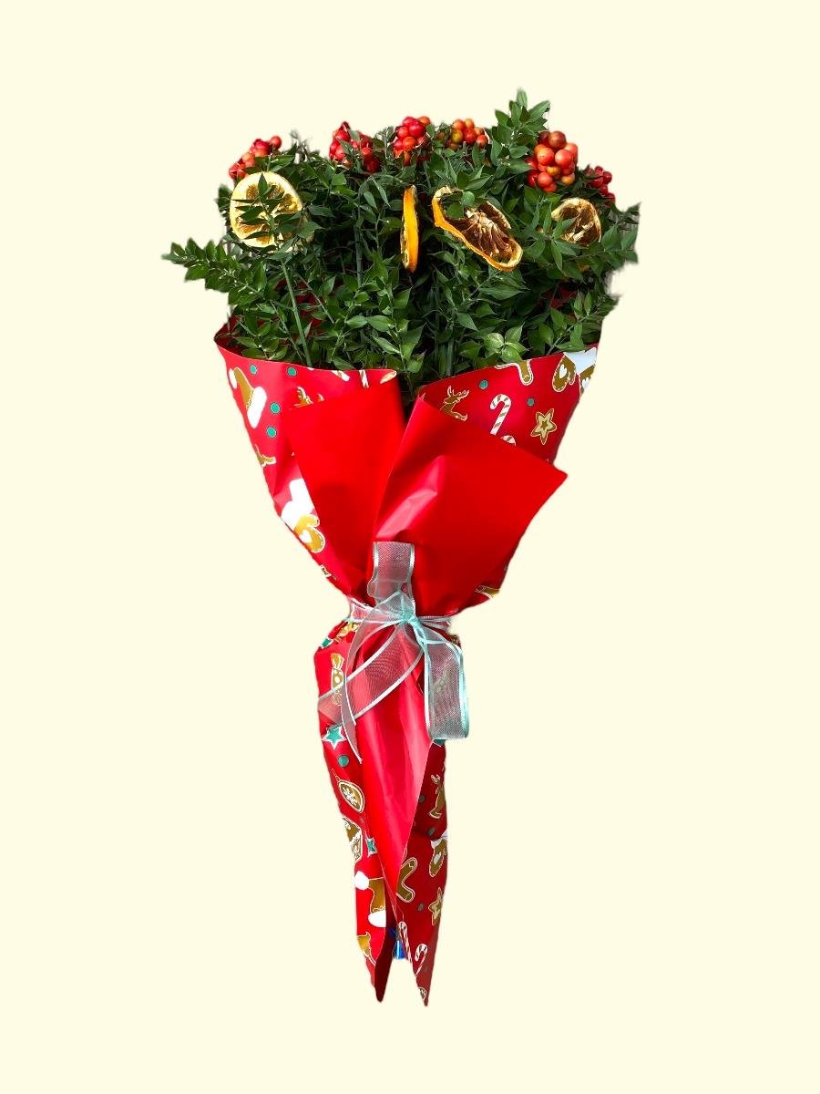 Süslenmiş Hediyelik Kokina Buketi Büyük Boy XLarge – Yeni Yıl Özel