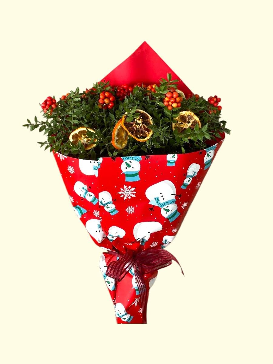 Süslenmiş Hediyelik Kokina Buketi Büyük Boy XLarge – Yeni Yıl Özel