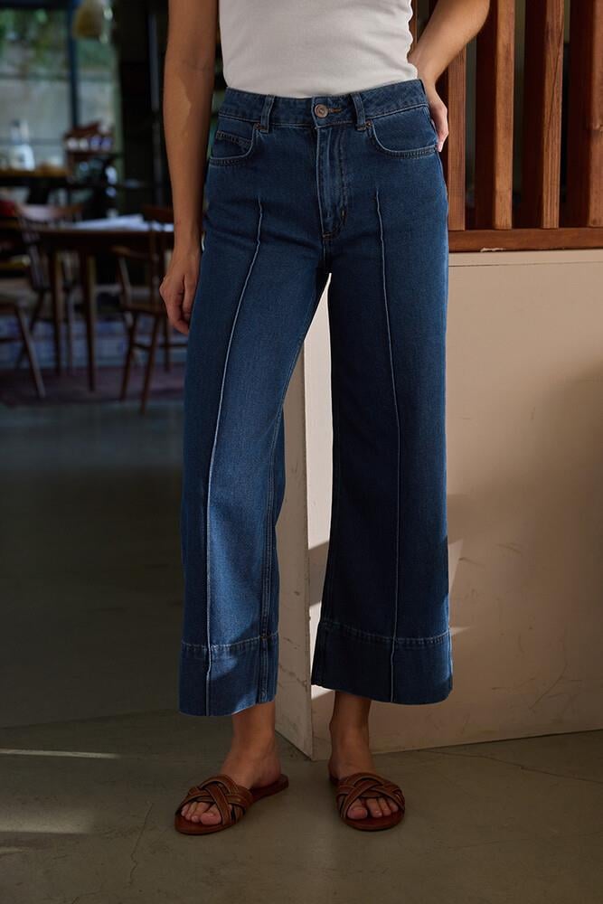 Yıkamalı Straight Jean