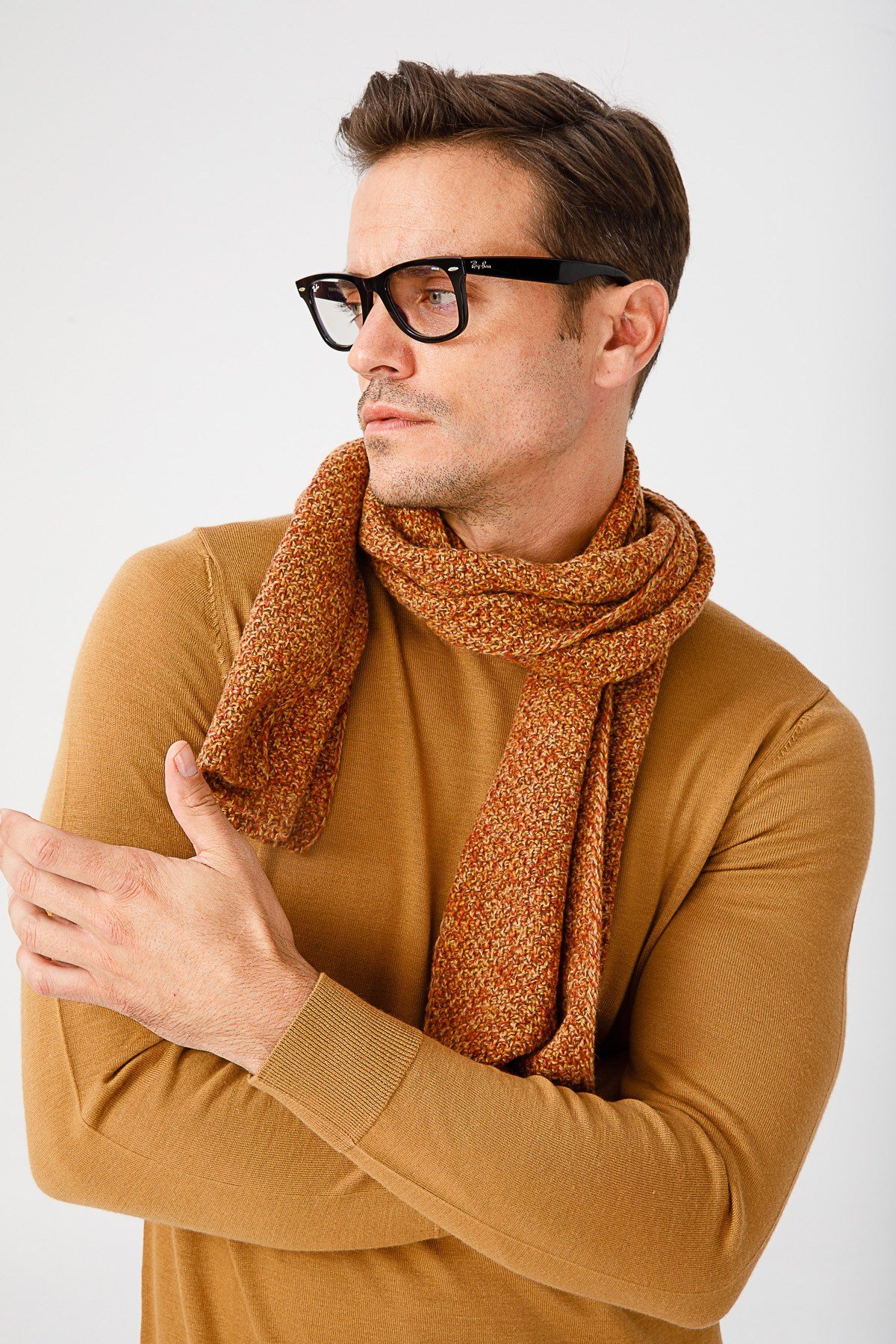 22541Erkek Yün Kaşkol M.Hardal