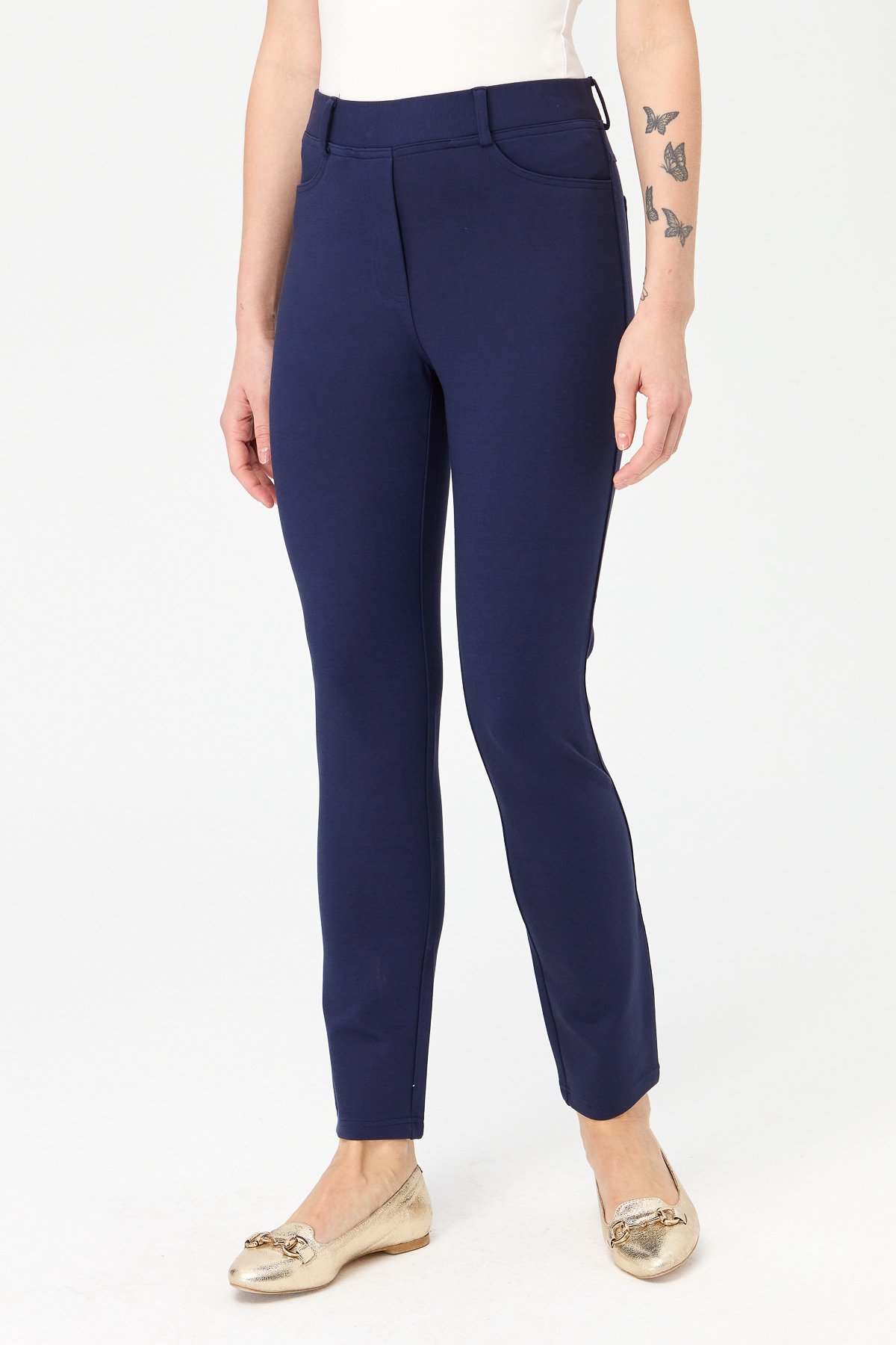 KMKPT002Kadın 5 Cepli Tayt Pantolon Lacivert