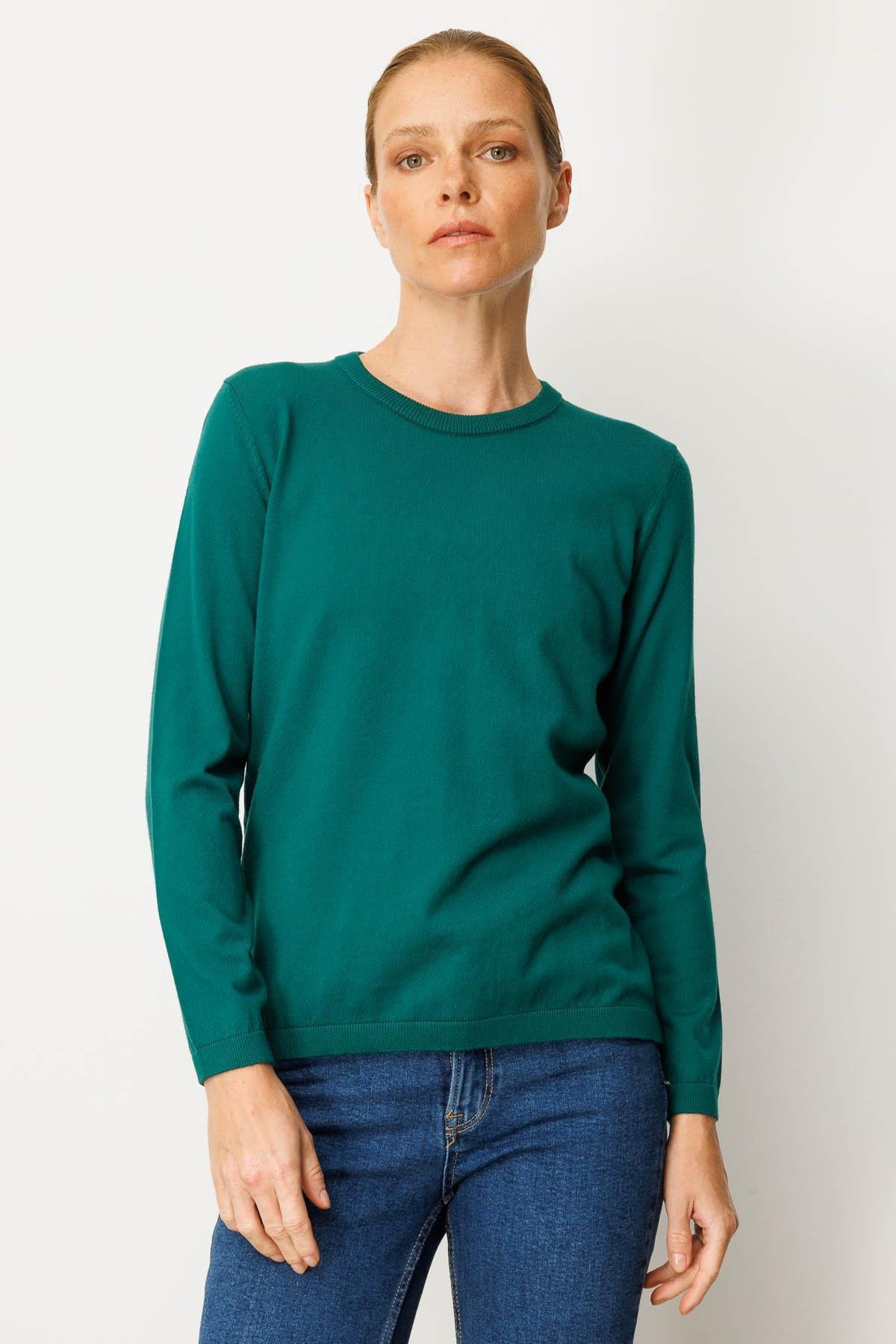 22308Kadın Basic Sıfır Yaka Kazak Ö.Başı