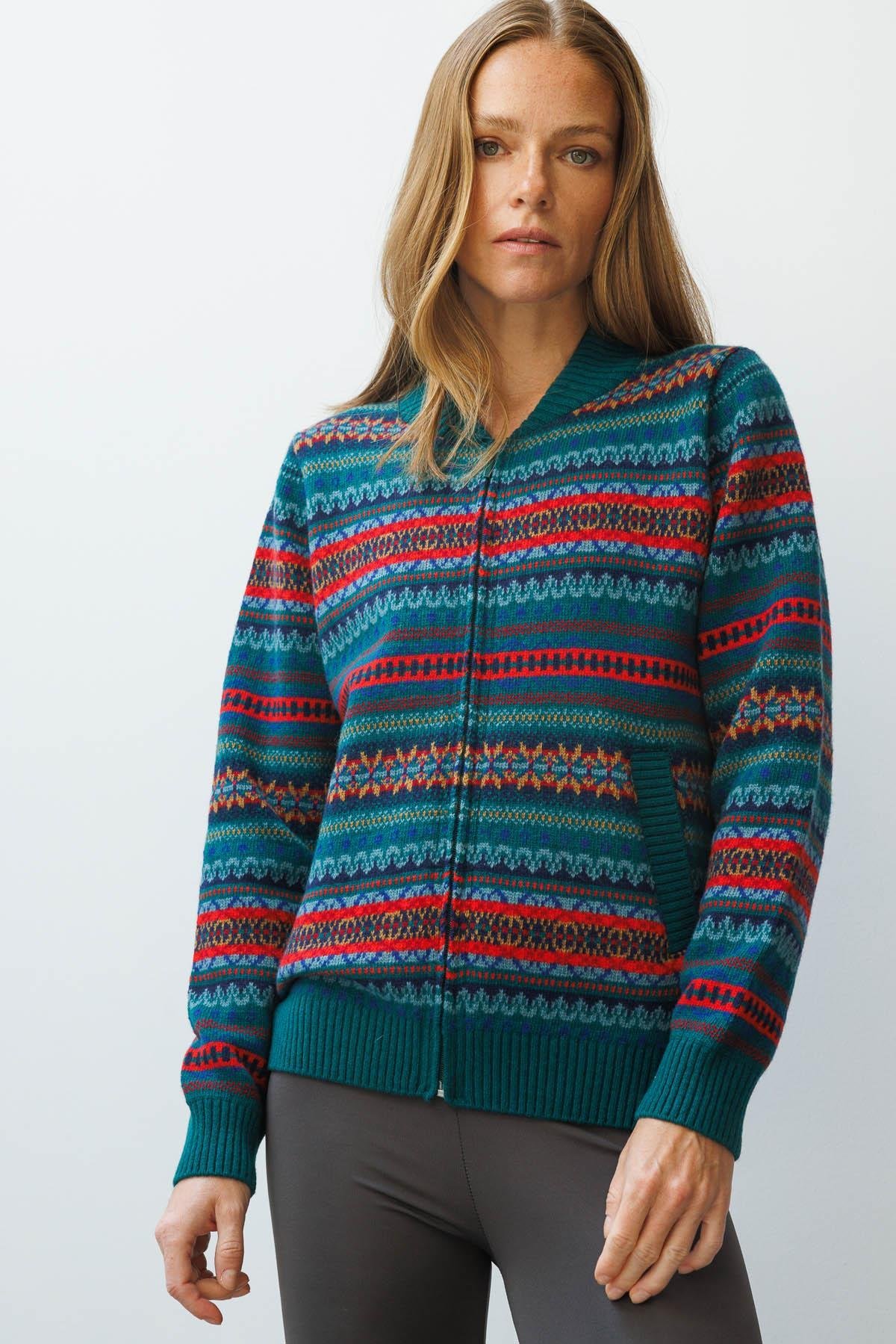 25102Kadın Hakim Yaka Jakarlı Yün Hırka K.Ö.başı