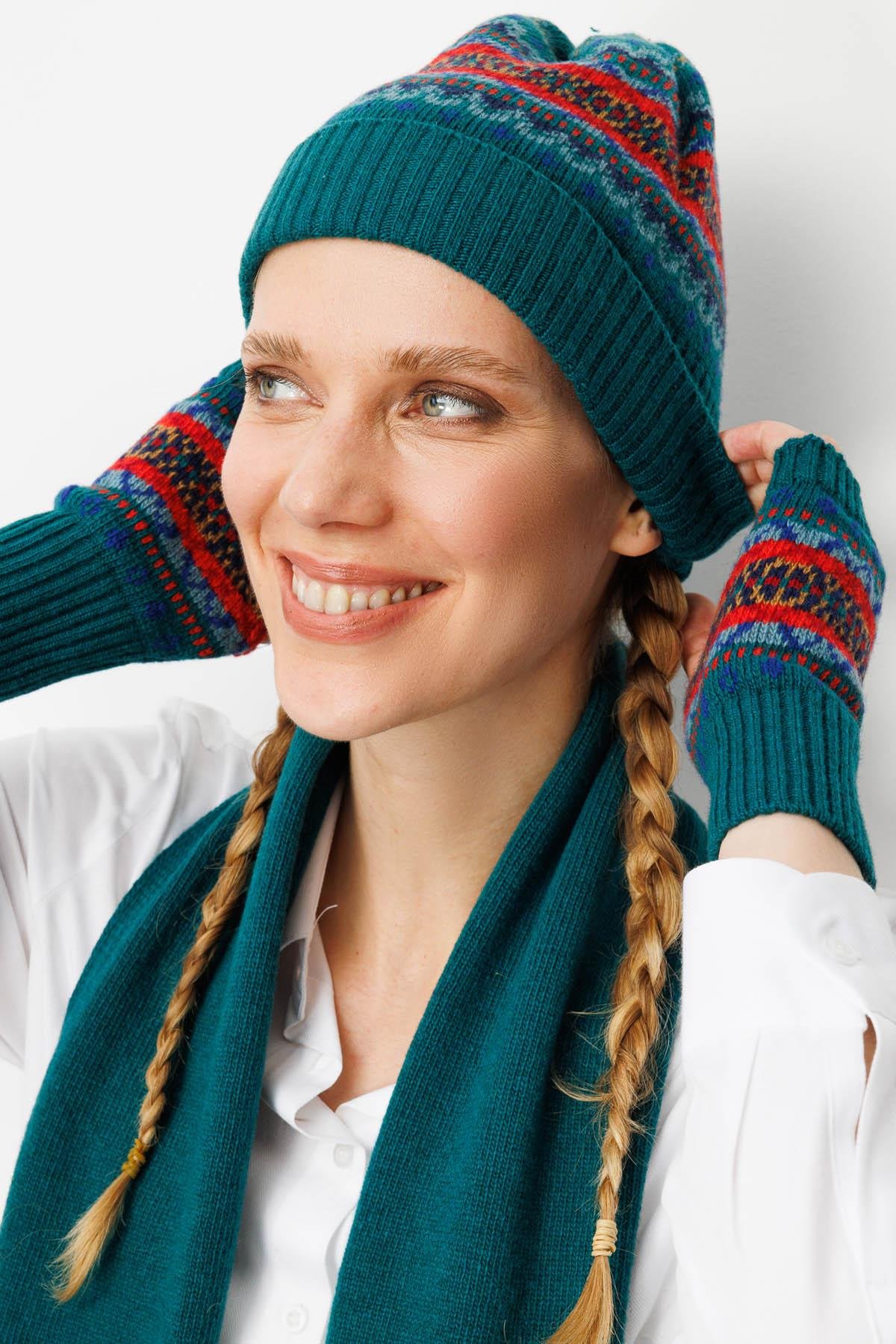 25074Kadın Jakarlı Yün Bere K.Ö.başı