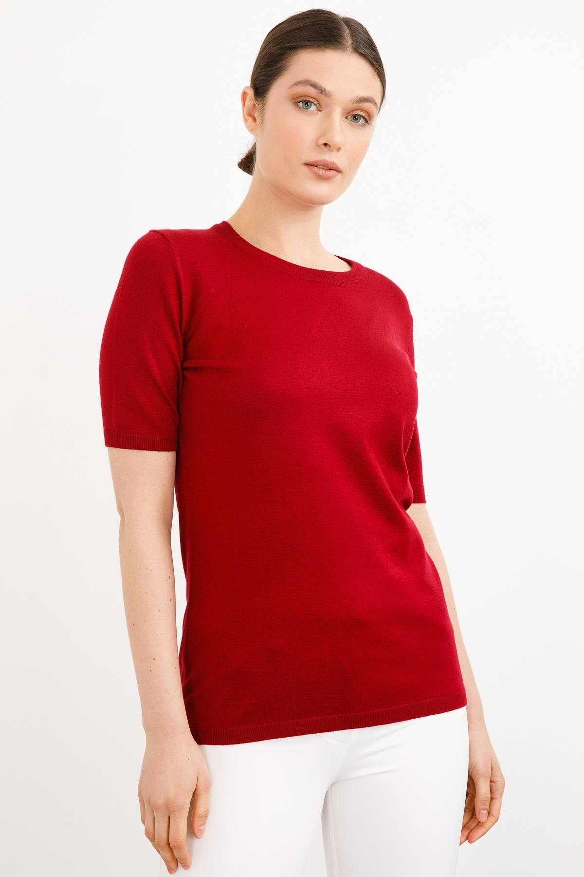 Женская блузка из лайкры Вишневый цвет