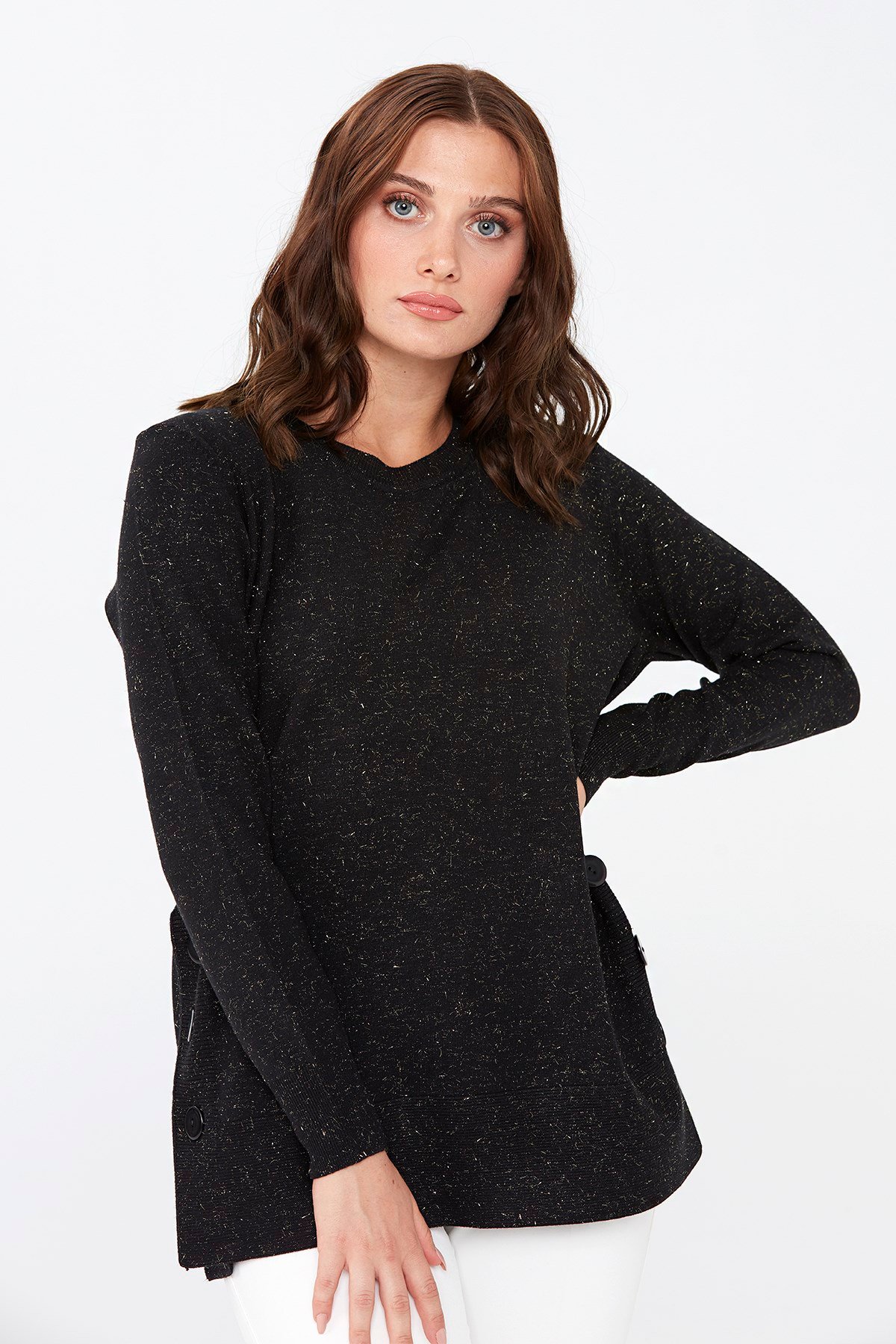 Women's Crew Neckline Sweater Black