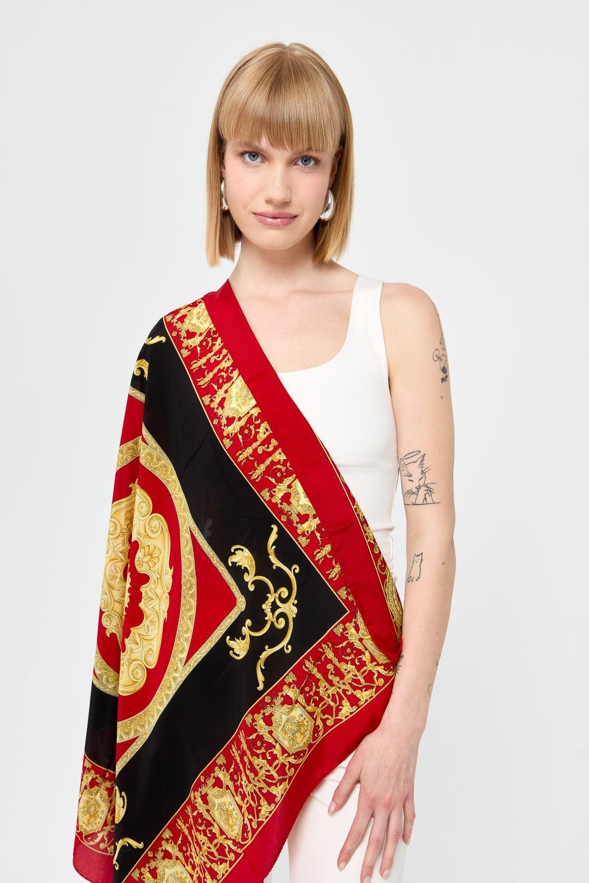 121Özel Tasarım İpek Eşarp 06