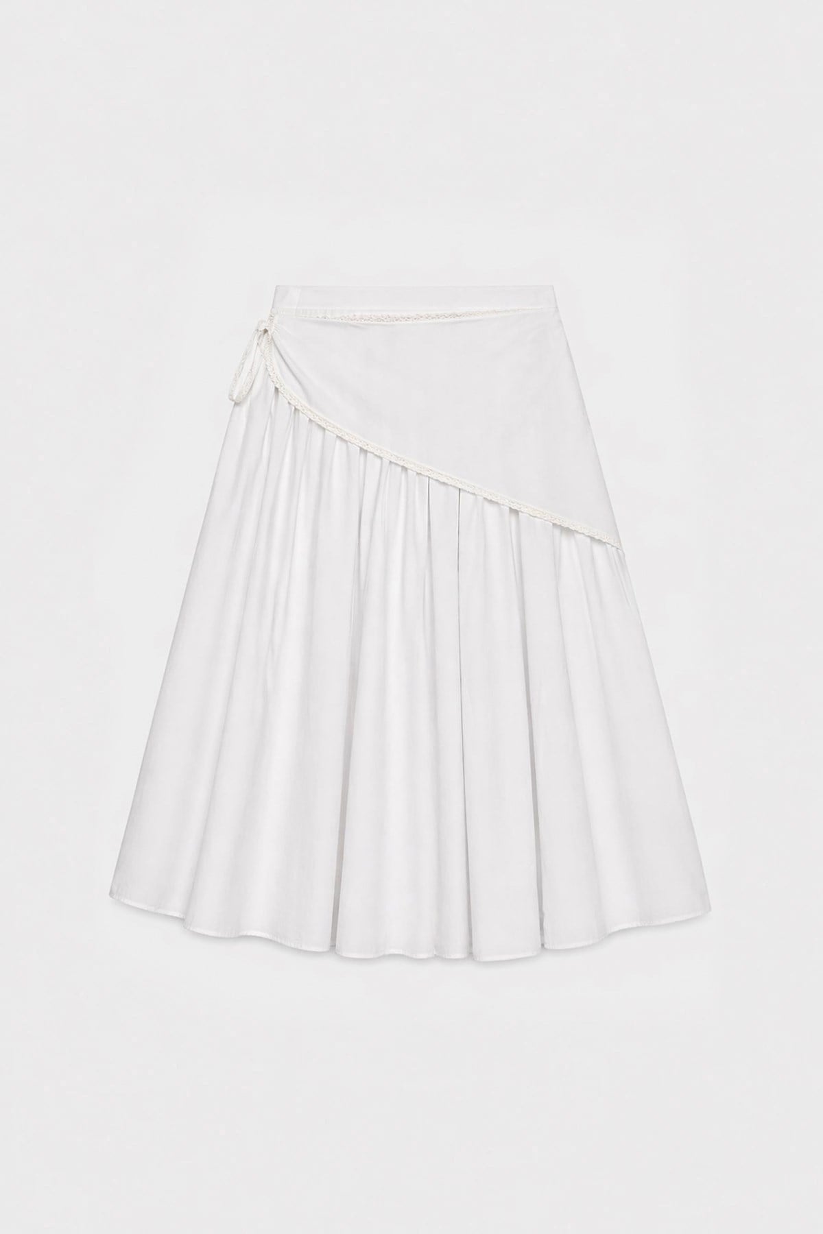 Women's Midi Skirt with Handkerchief Detail