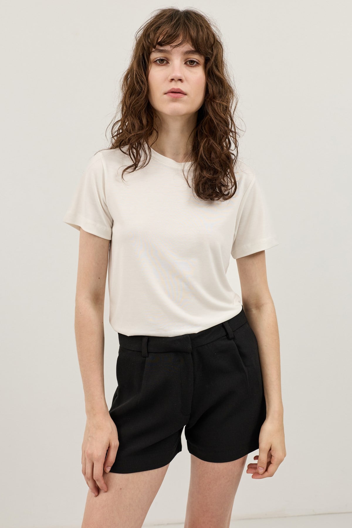 Antioch Ekru Modal Karışımlı T-Shirt