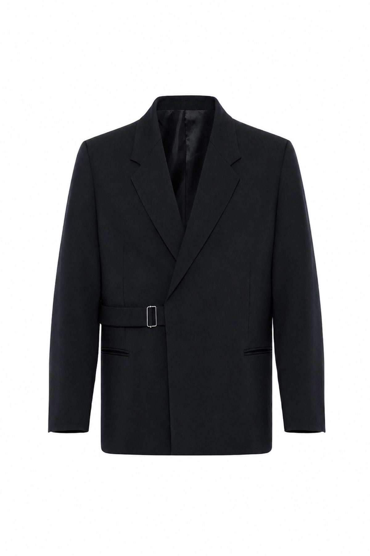 Antioch Koyu Lacivert Kuşaklı Relax Fit Erkek Blazer Ceket