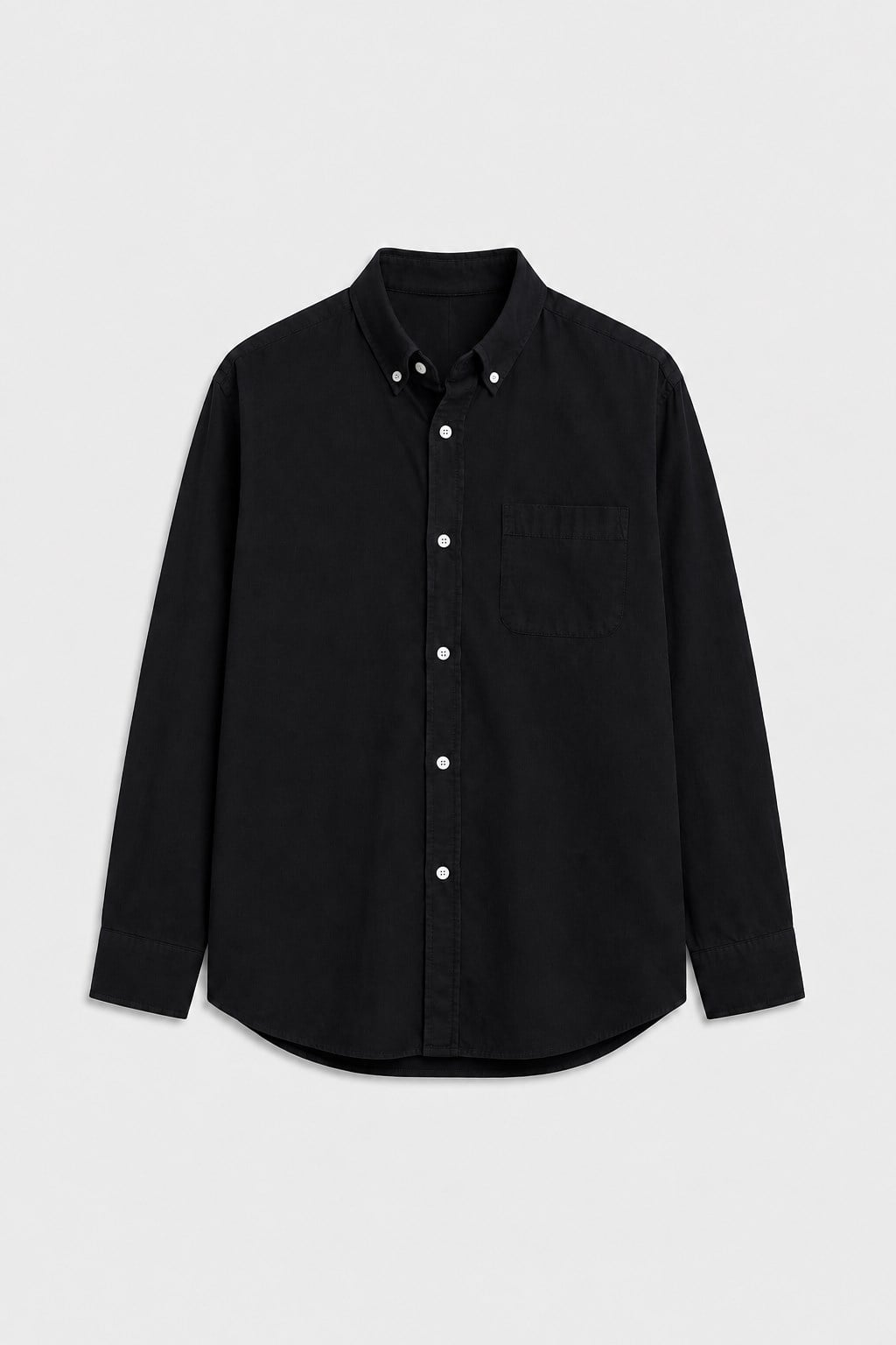 Men's Cotton Shirt with Button-Down Collar