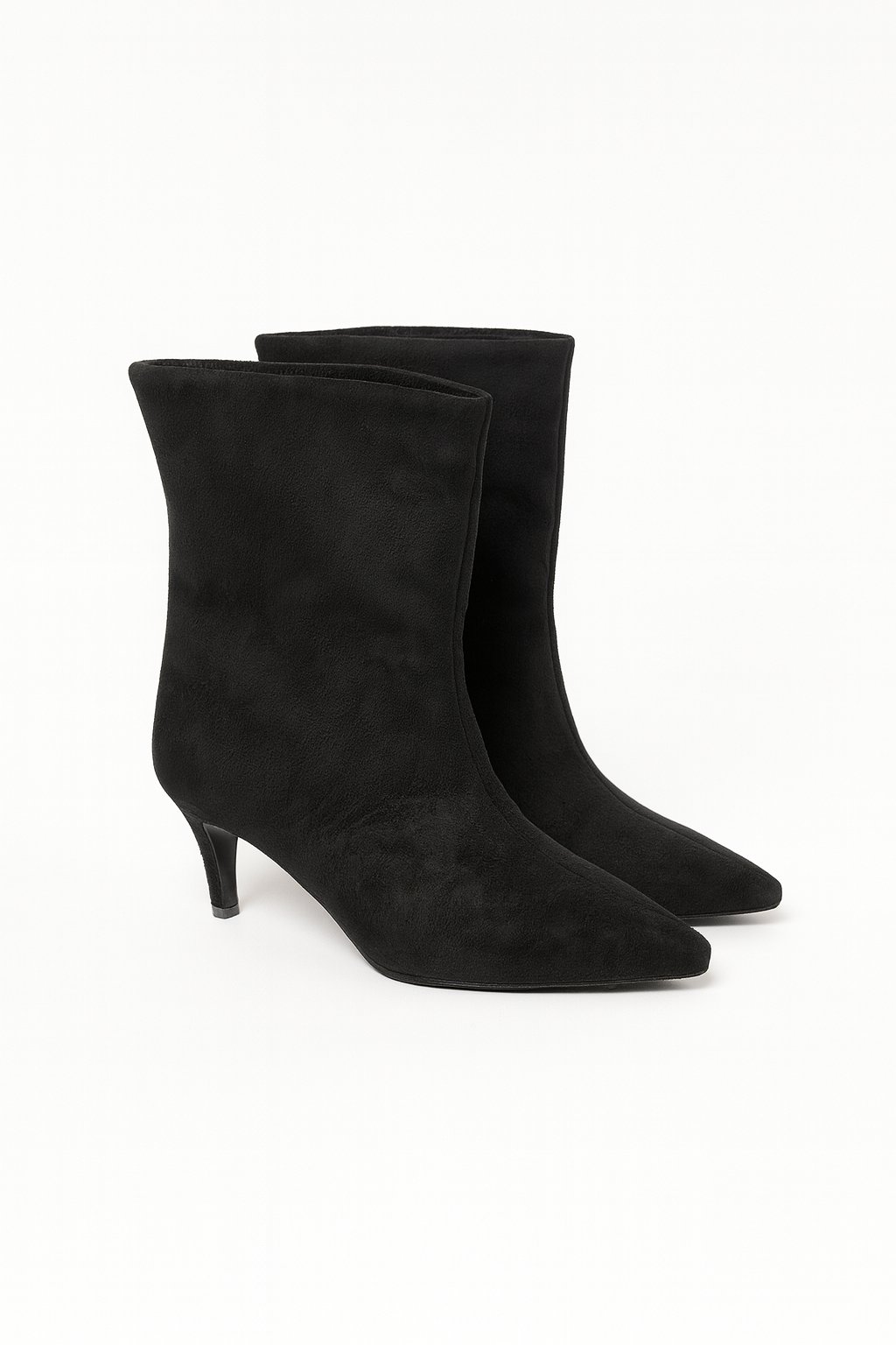 Albam Süet İnce Topuk Bot Siyah - Topuklu Bot