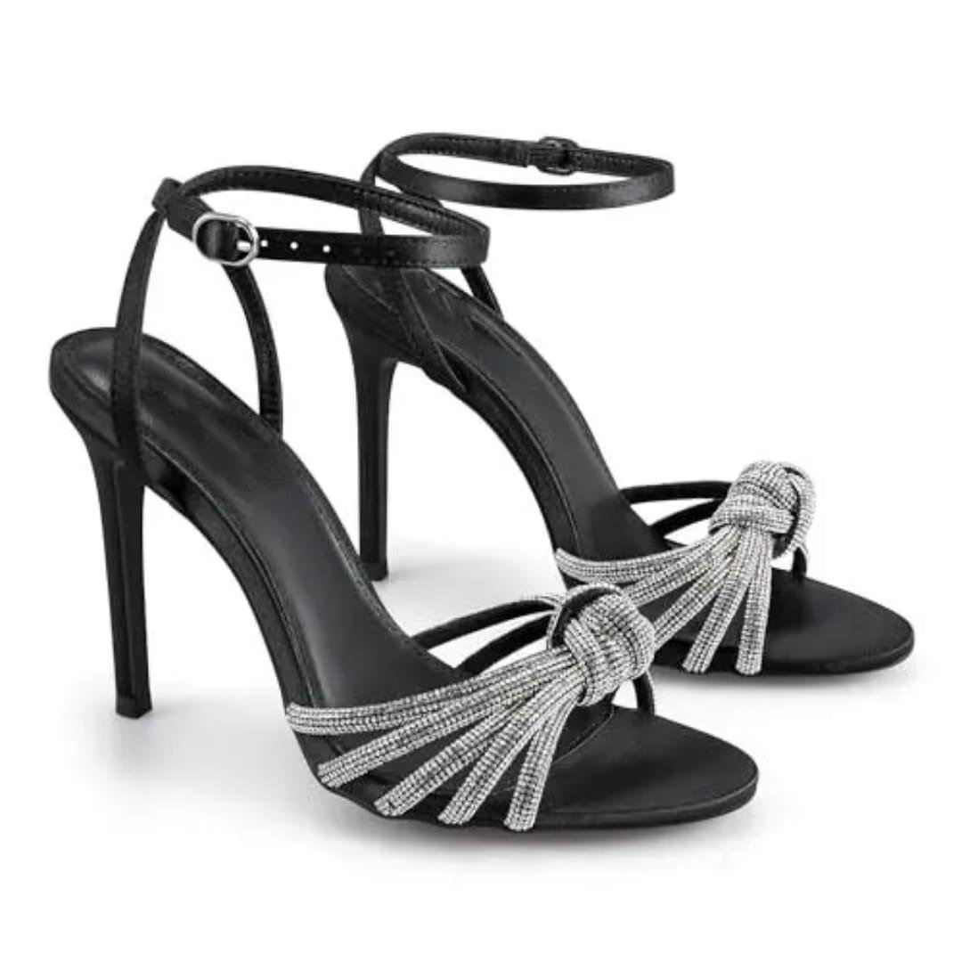 Aloha Kristal Taşlı Ayakkabı Siyah - KADIN AYAKKABI