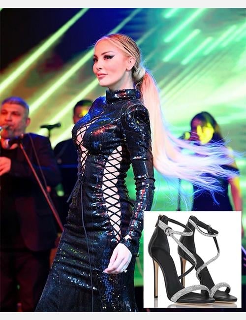 Amberley Kristal Taşlı Ayakkabı Siyah - KADIN AYAKKABI