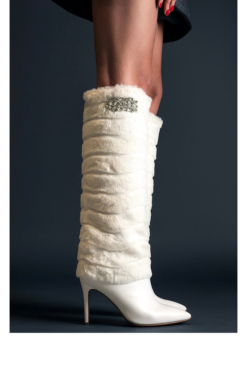 Astrid Çizme Beyaz