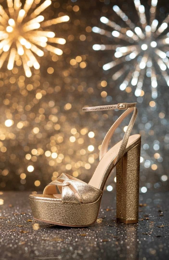 Azura Platform Topuklu Ayakkabı Gold