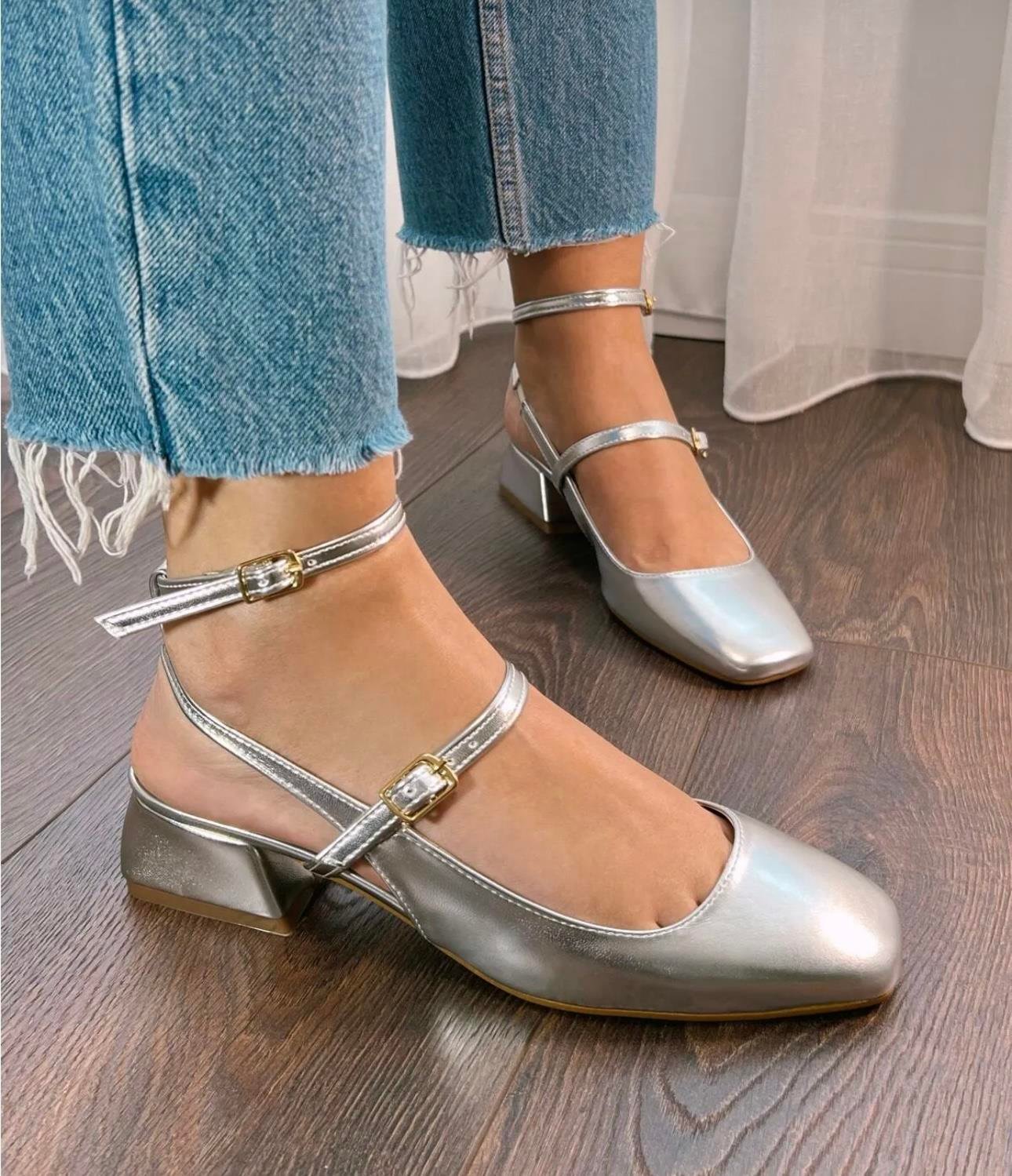 Beny Topuklu Babet Gümüş - WOMAN SHOES