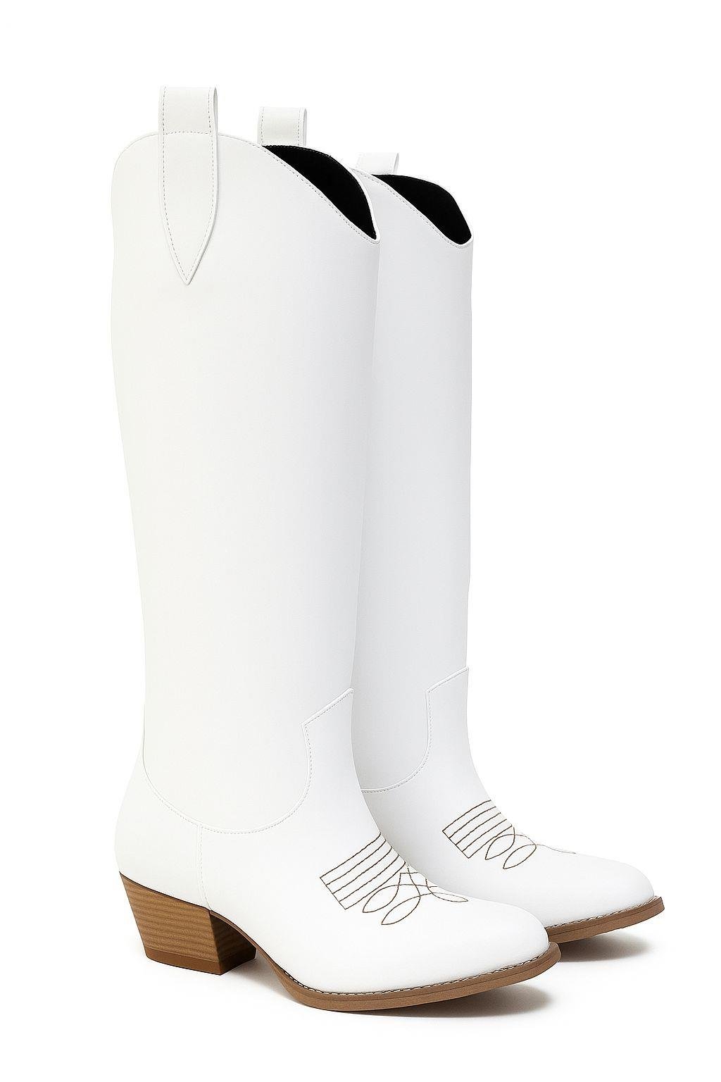 Berina Kovboy Çizme Beyaz - 