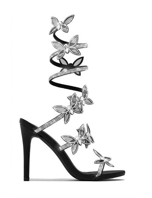 Butterfly İnce Topuklu Ayakkabı Siyah - WOMAN SHOES