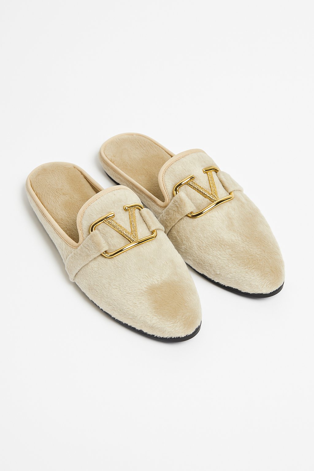 Charme Tüylü Terlik Krem - 