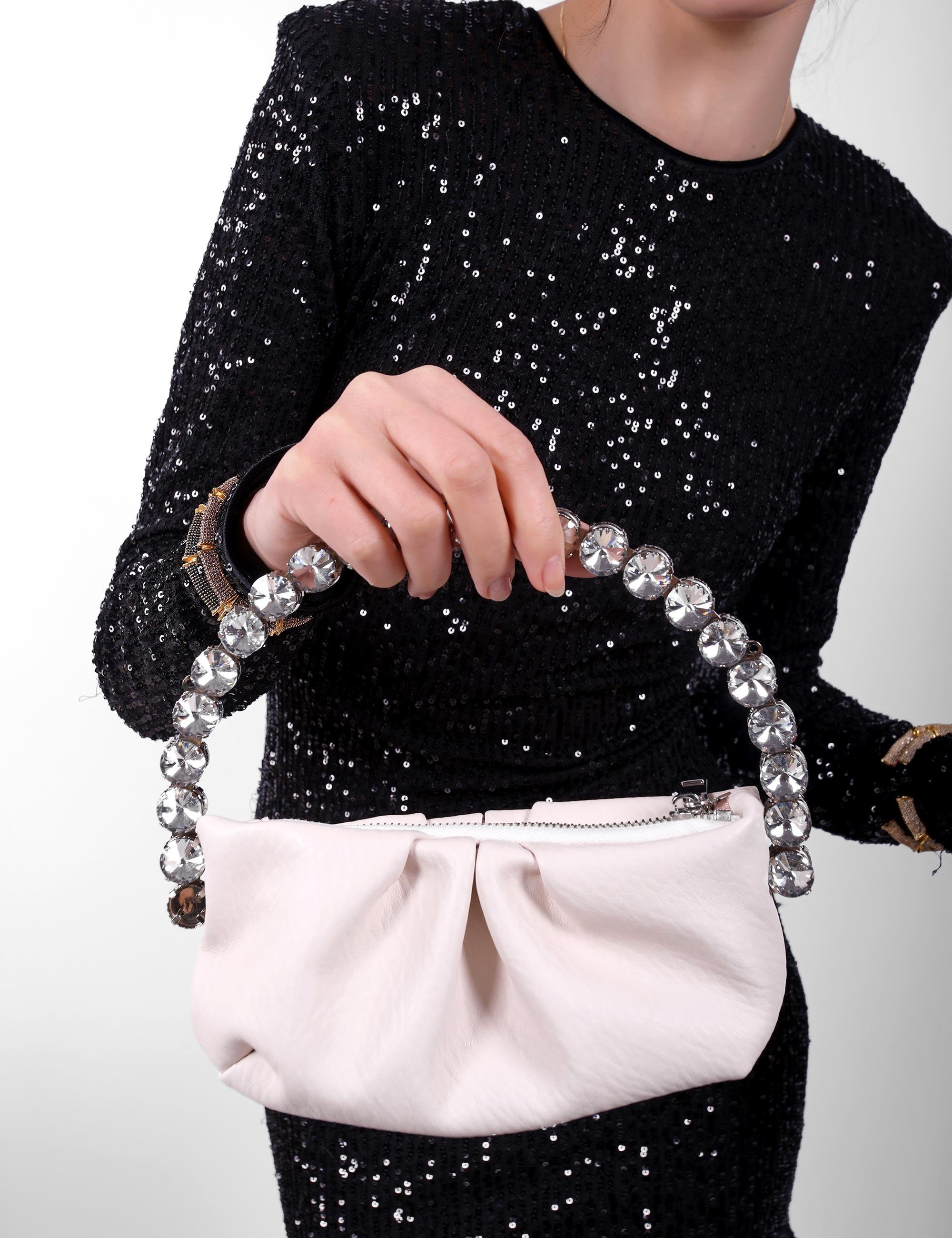 Circle Kristal Taşlı Çanta - ÇANTA