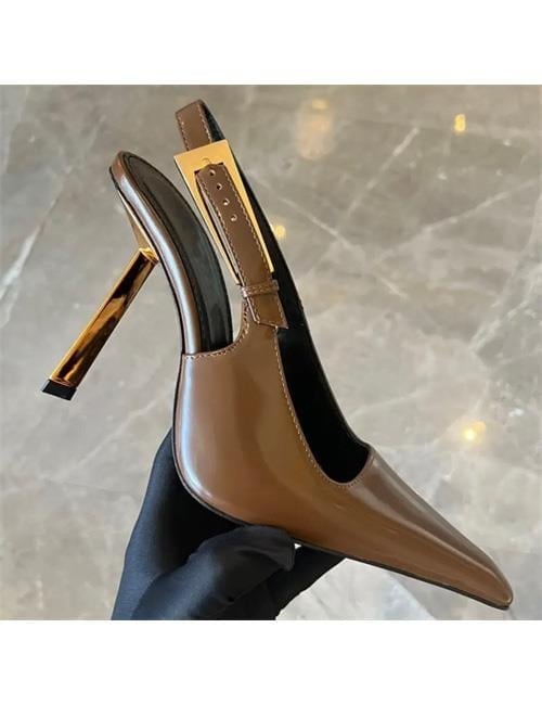 Cox Topuklu Rugan Stiletto Kahverengi - Stiletto