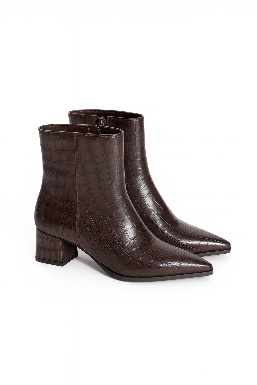 Crocline Kroko Topuklu Bot Kahverengi - 