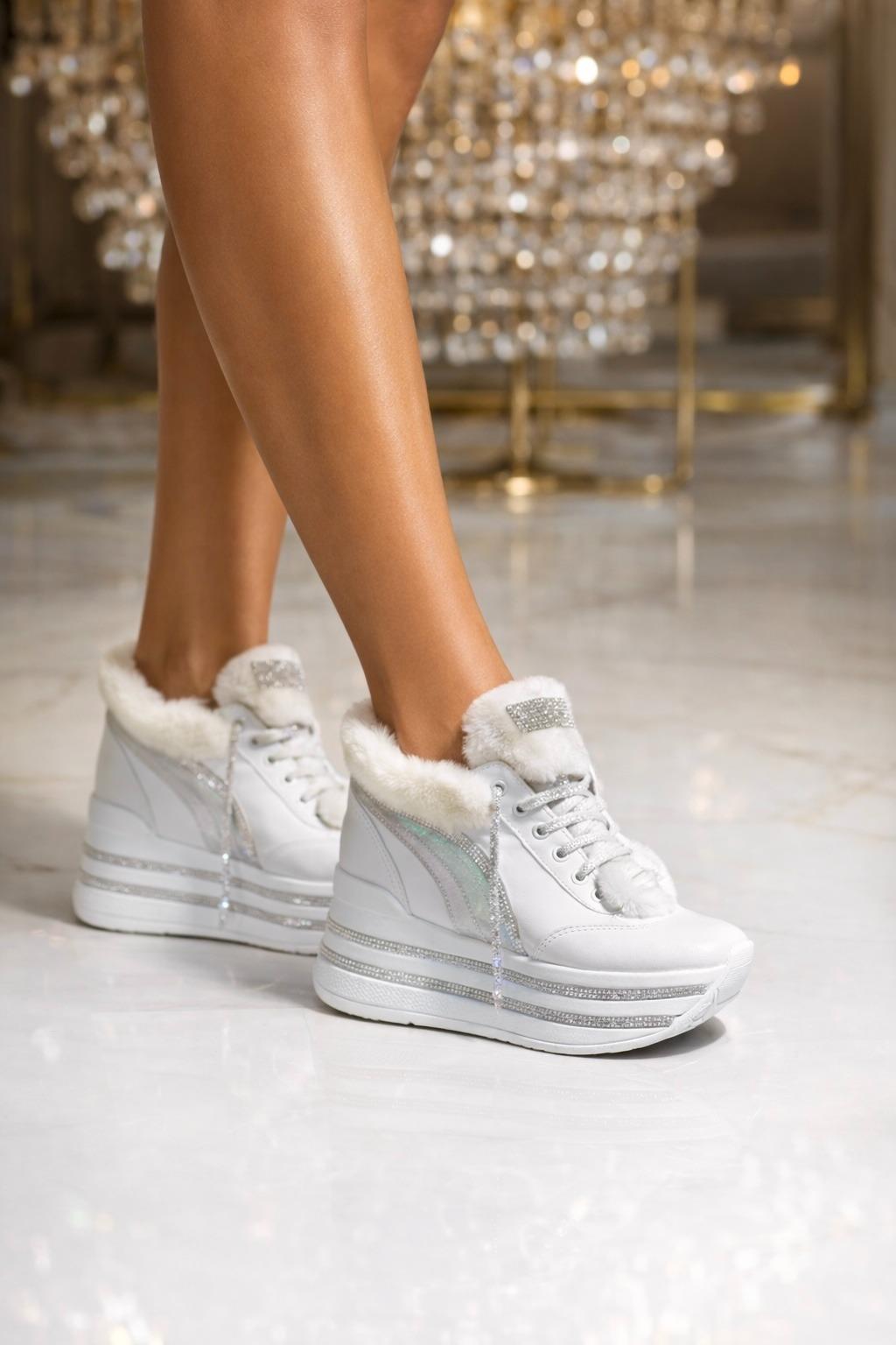 Diago Topuklu Spor Ayakkabı Beyaz