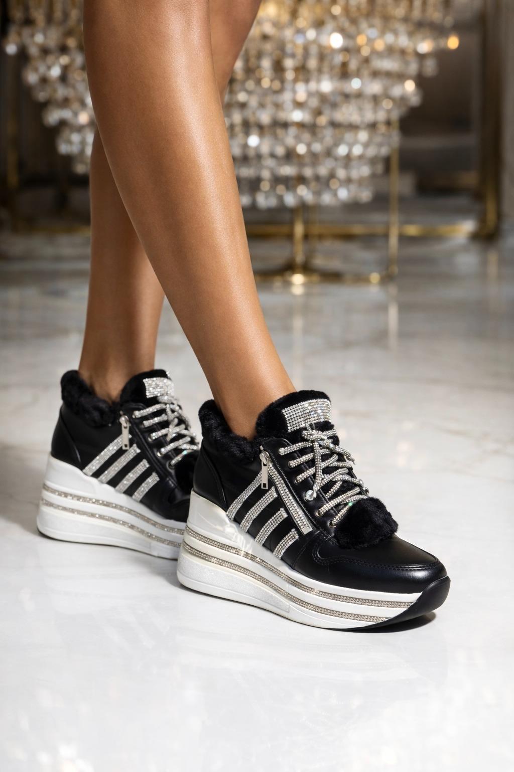 Diago Topuklu Spor Ayakkabı Siyah