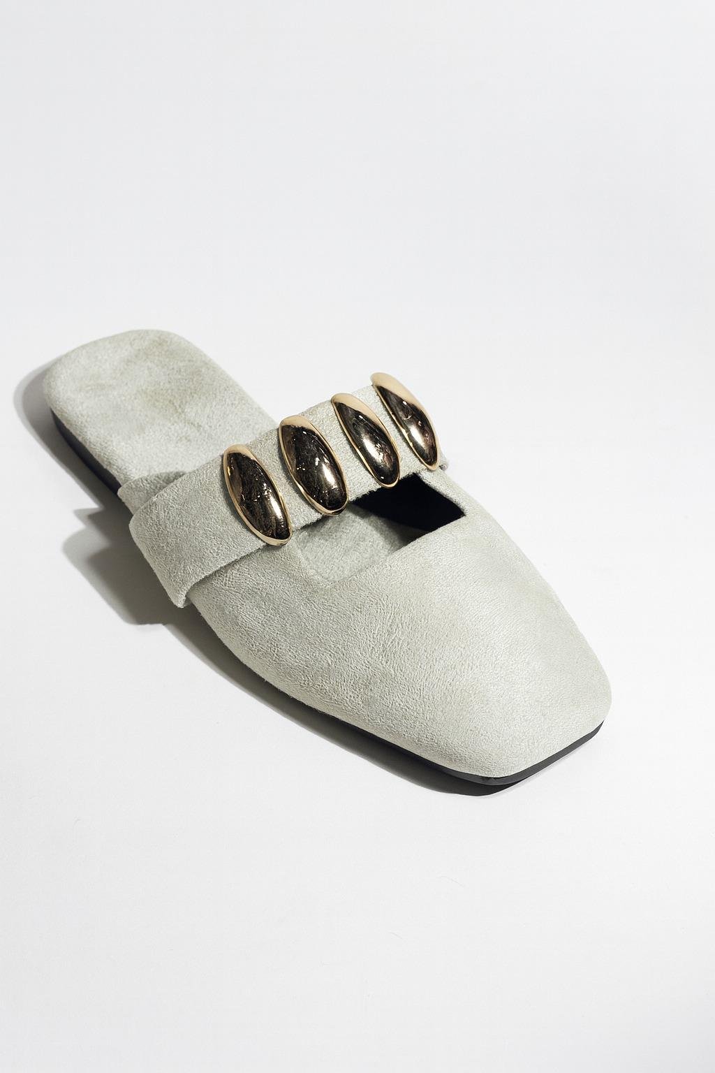 Diva Süet Terlik Bej - Kışlık Terlik