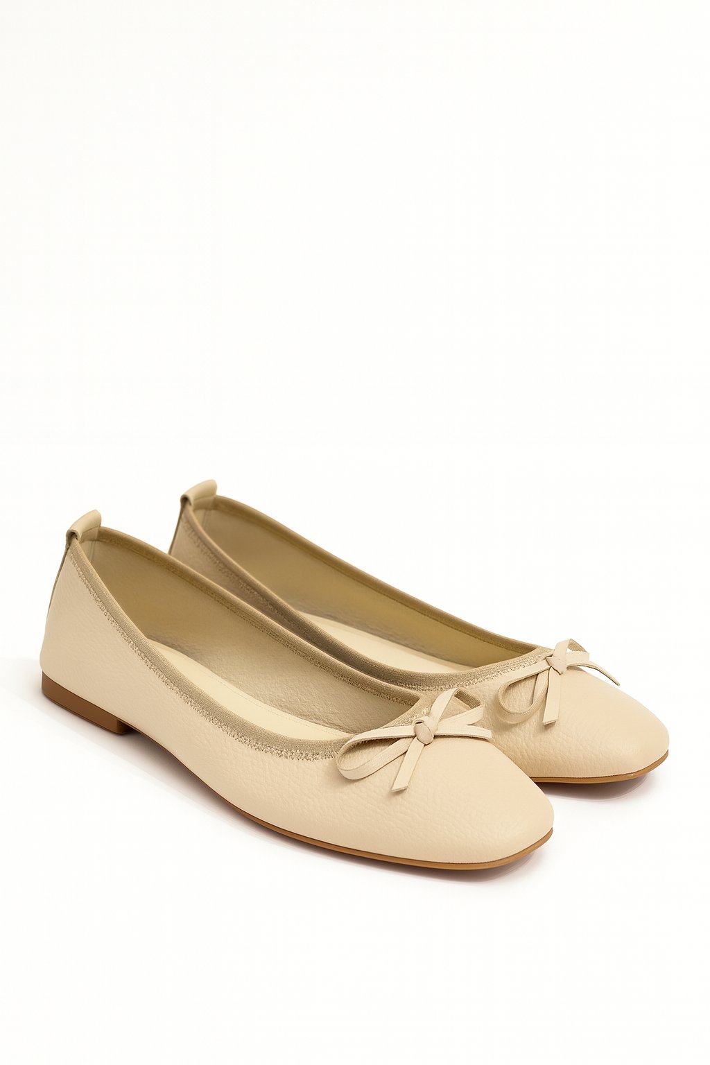 Fall Hakiki Deri Babet Bej - WOMAN SHOES