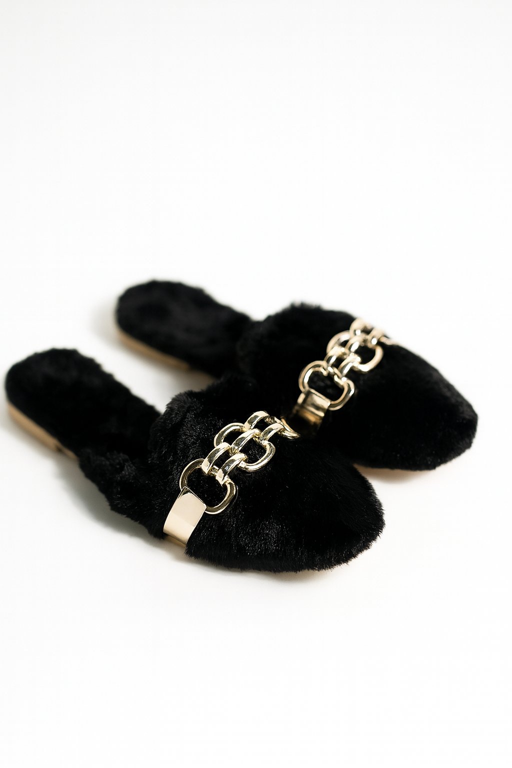 Forte Tüylü Terlik Siyah - KADIN AYAKKABI