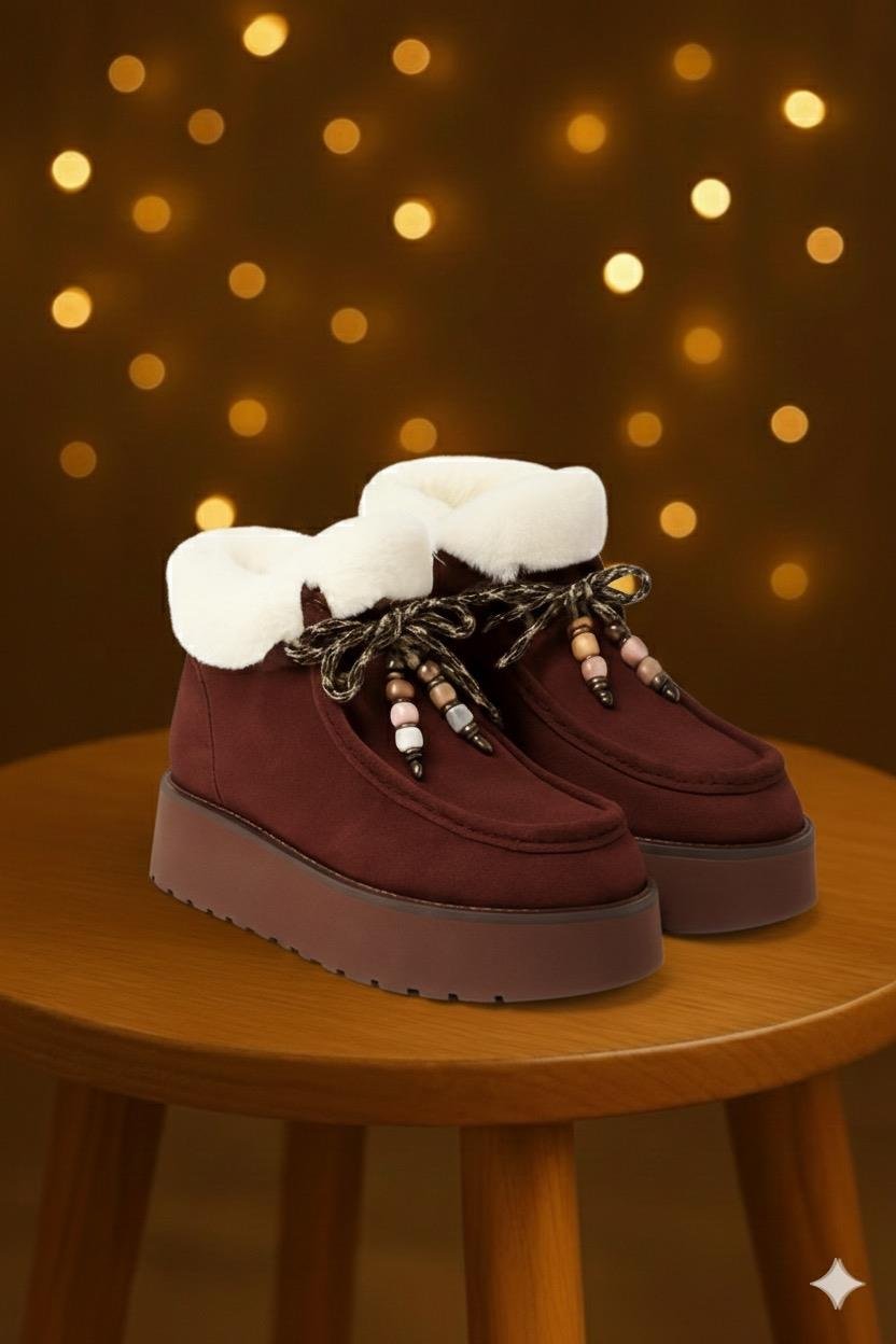 Isabel Bot Kahverengi - Düz Bot