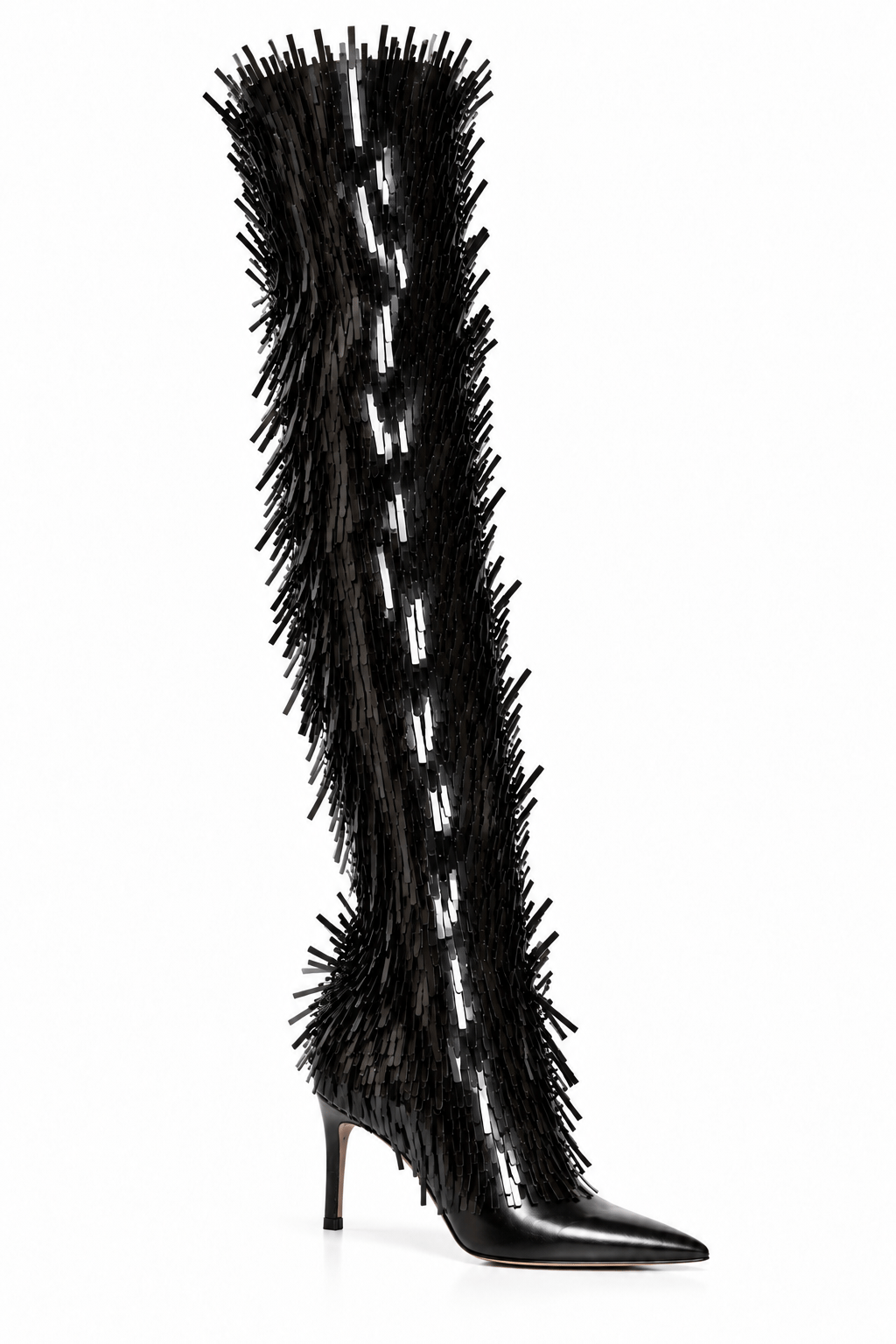 Jungo Knee-High Long Boot Black Patent